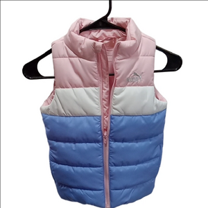 (174) Kids PUMA Pink and Blue Puffer Vest